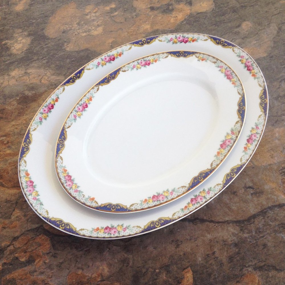 Vintage 1930's TK Thun China Serving Platters